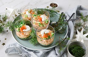 Mousse de saumon fumé de Norvège au concombre